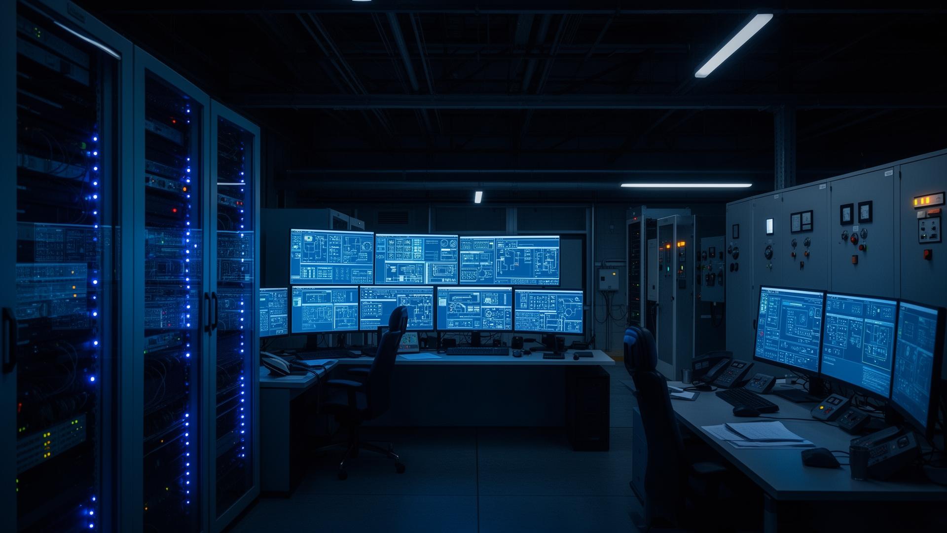 Sala de controle industrial